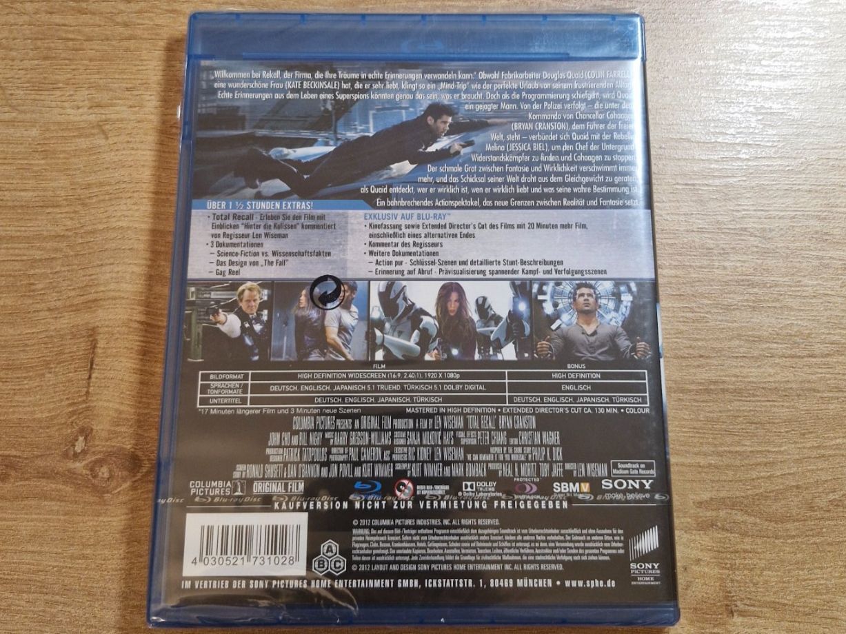 Tutti i DVDs: Total Recall (2012) NEU OVP Bluray – Nuovo e nell'imballaggio originale da Pfungen venduto da Whitie 1
