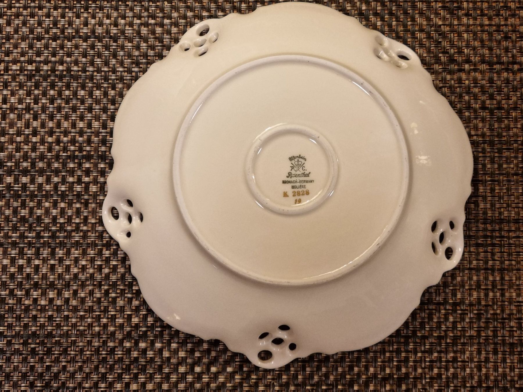 Rosenthal Piatti di portata: Rosenthal Molière Durchbruchschale mit Gold – Usato da Scharnachtal venduto da devin03 3