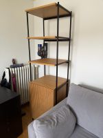 Industrial-Style Regal Holz & Metall schwarz mit Schrankelem