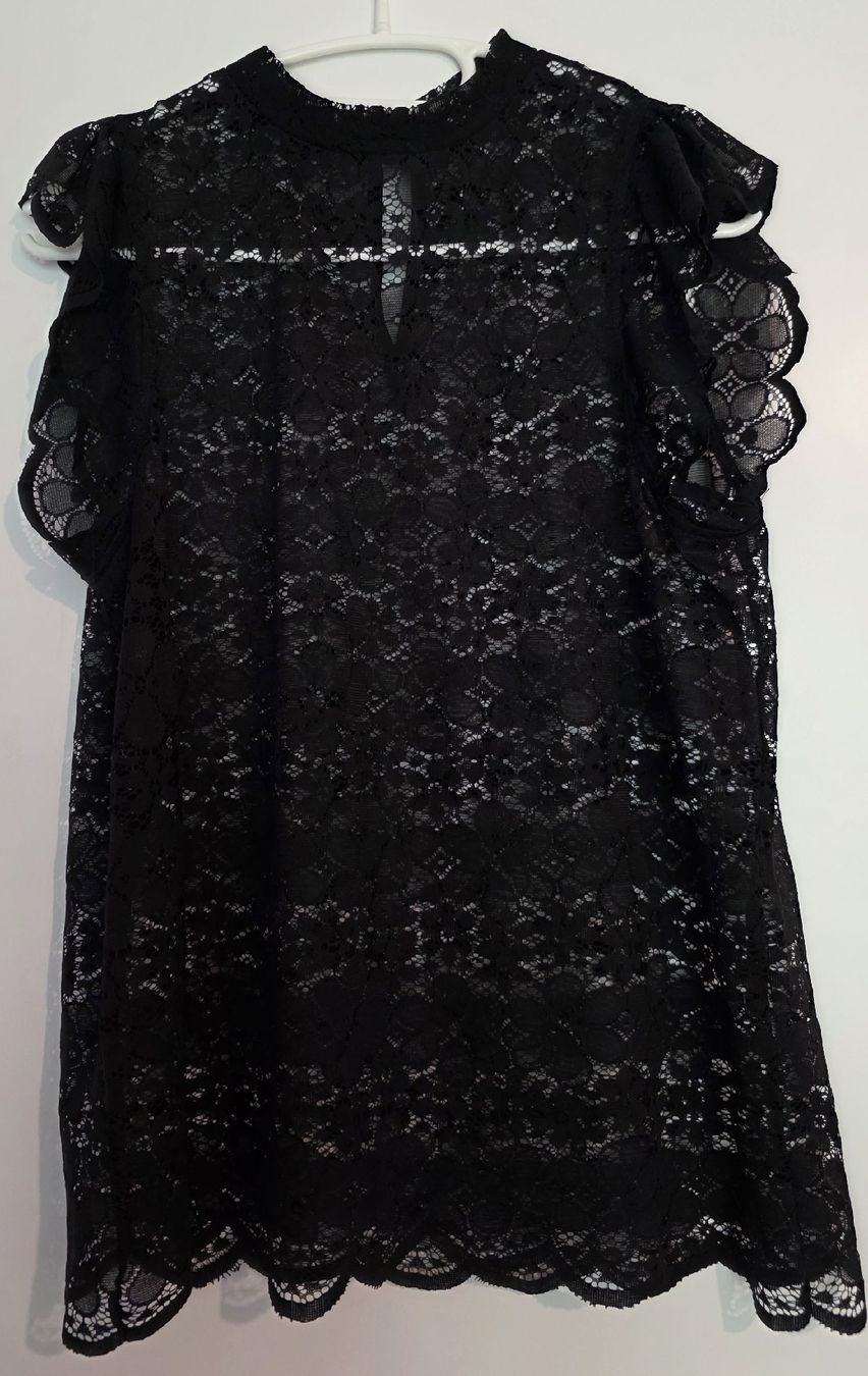Camicette: Elegante schwarze Bluse mit Spitze – Nuovo (secondo la descrizione) da Dicken venduto da anita-123