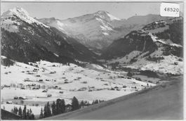 Blick von Schönried auf Wildhorn im Winter