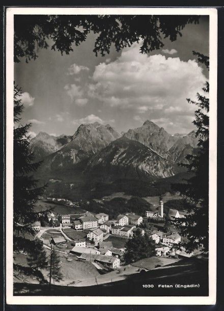 Cartoline postali: AK Fetan, Totalansicht des Ortes, 1944 – Usato da Berlin venduto da bartko-reher