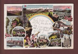 Alpenpanorama von der GEMPENFLUH - 1904 // kleiner Riss //