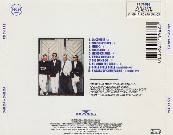 CD: CD Sailor - Sailor 1991 (1991) – Usato da Möriken AG venduto da mineralia 1