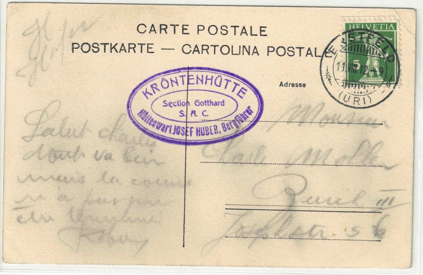 Cartoline postali: Partie am Gr. Spannort - Bergsteiger – Usato da Ettingen venduto da Kartenplanet 1