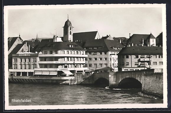 Cartes postales: AK Rheinfelden, Hotel Schiff mit Kirche – D'occasion à Berlin par bartko-reher