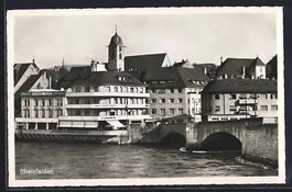 AK Rheinfelden, Hotel Schiff mit Kirche