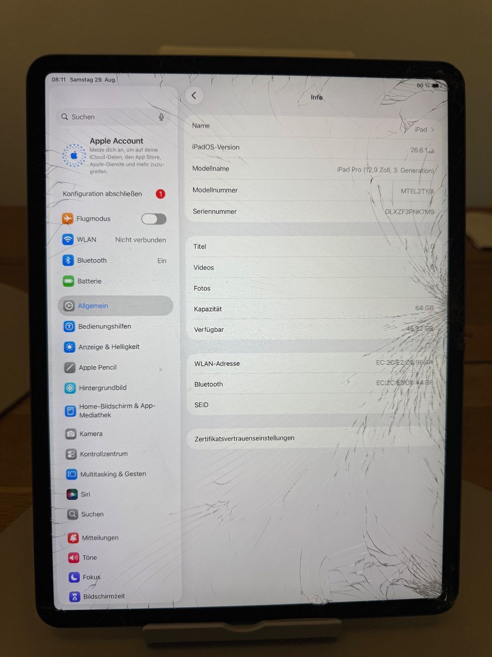 Apple Tablettes PC: iPad Pro (12,9 Zoll, 3Generation) – Défectueux à Adliswil par Busys 1