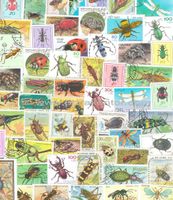 50 verschiedene Sondermarken Insekten auf Motiv Briefmarken