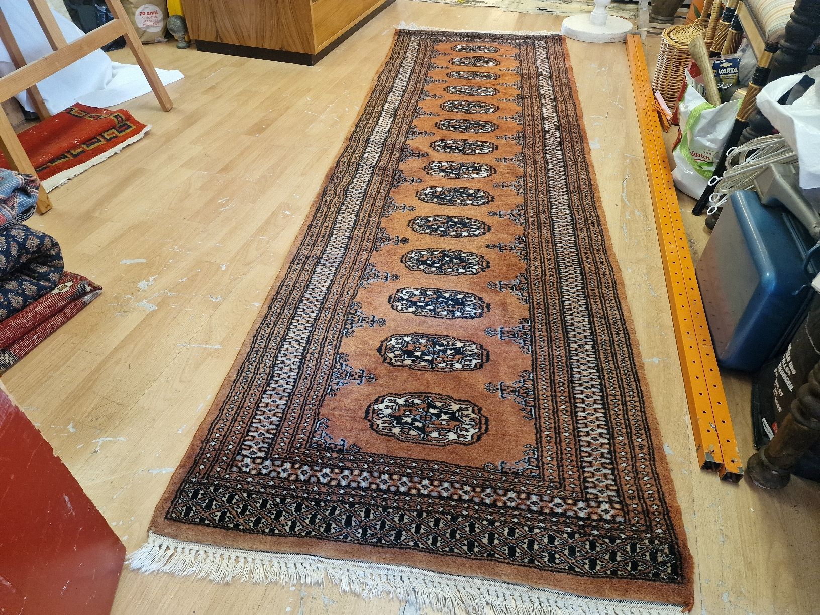 Tappeti: Orientteppich Läufer braun gemustert mit Fransen – Usato da BERN venduto da Intarsia