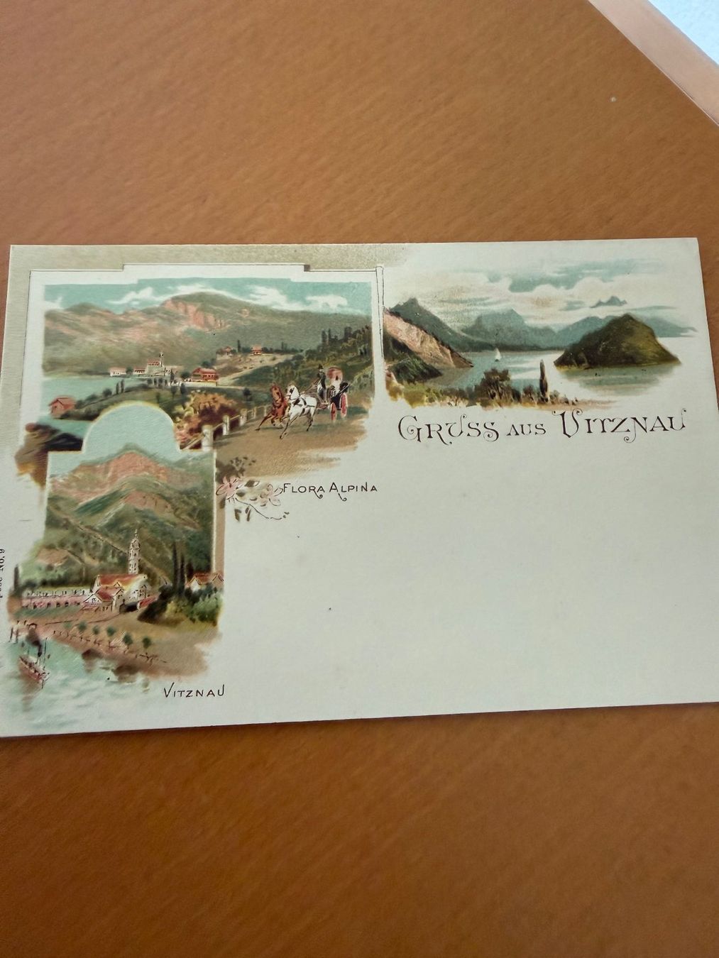 Ansichtskarten: Vitznau, Gruss aus..., Chromolitho – Gebraucht aus Fehraltorf von bruggin