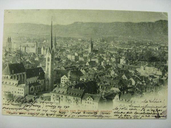 Cartoline postali: AK  Zürich vom Polytechnikum gesehen – Usato da Gundetswil venduto da Egro01
