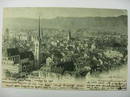 AK  Zürich vom Polytechnikum gesehen