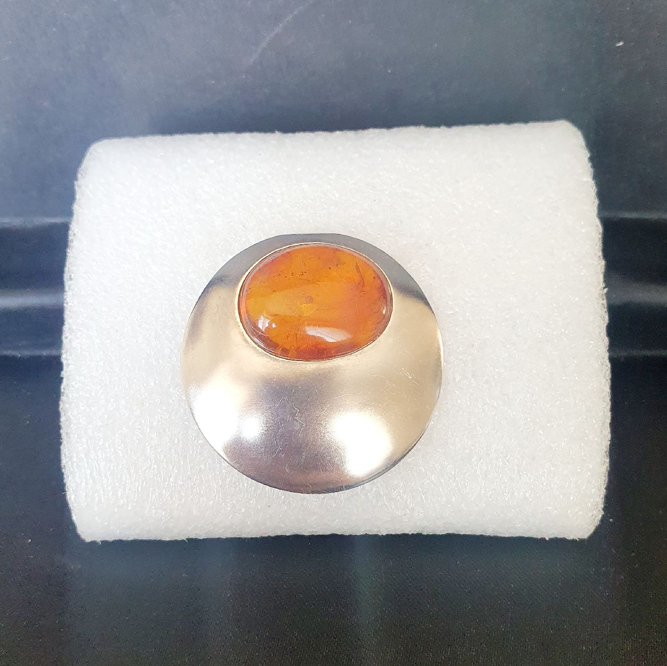 Spille & Fermagli: Schöne Brosche mit Bernstein, 925 Silber, Vintage – Usato da Kreuzlingen venduto da Wunderkiste123 4