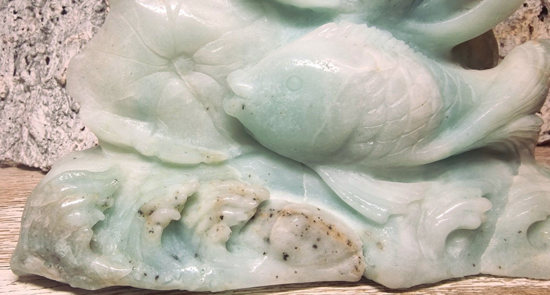 Mineralien & Heilsteine: Aktion!Wunderschöne blaue Amazonit Koi Skulptur 920g – Neu (gemäss Beschreibung) aus Matzingen von Shay_Crystalz 2