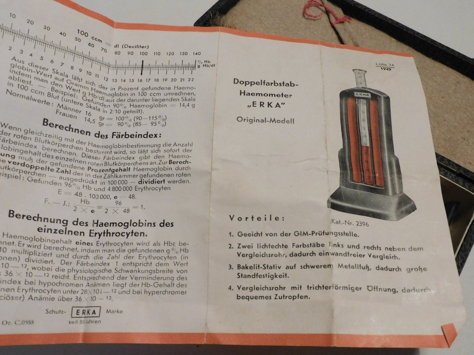 Tous les outils: Sammler Objekt mit original Case Doppelfarbstab-Haemometer – D'occasion à Sursee par 76