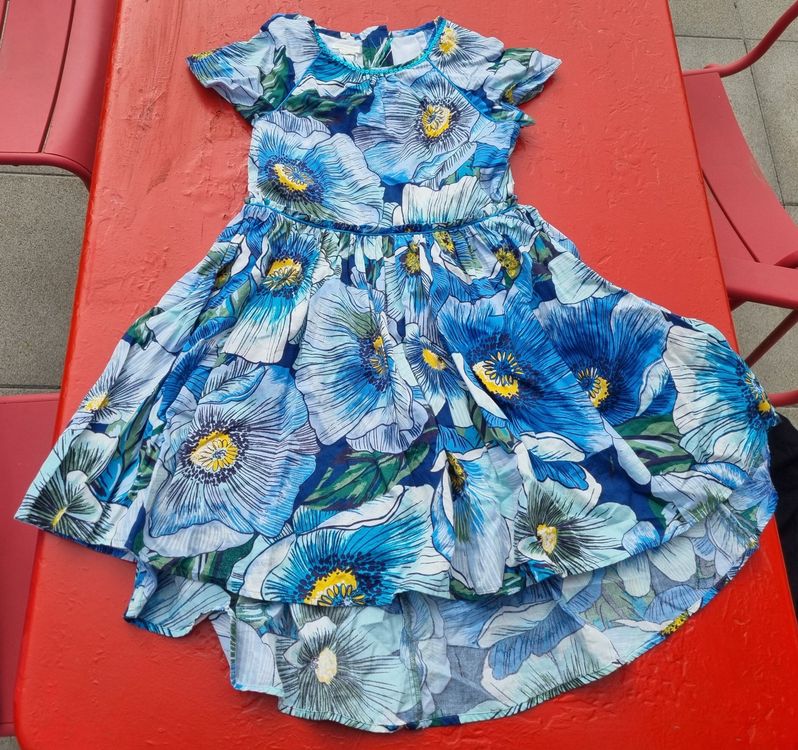 Robe D'été Sergent Major Fille 4 Ans (104 Cm) – Sans Manches, Coton, Motif Carreaux