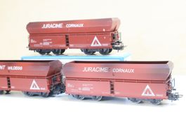Märklin 3 x SBB Schotterwagen Juracement - 4691 - Top Wagen