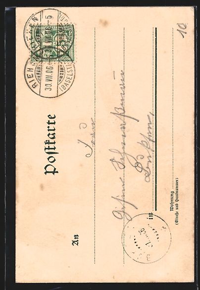 Cartes postales: Lithographie Basel, Kirche St. Crischona – D'occasion à Berlin par bartko-reher 1