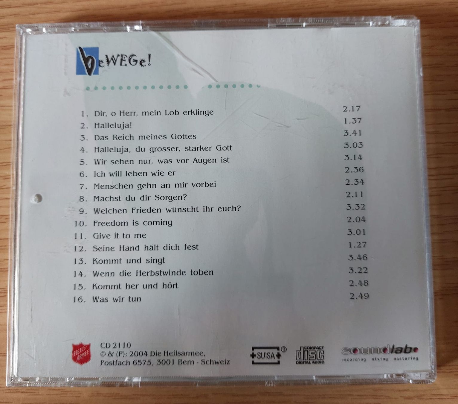 CDs: CD:  bewege! - Liedermappe der Heilsarmee – Gebraucht aus Urtenen-Schönbühl von Kahru 1