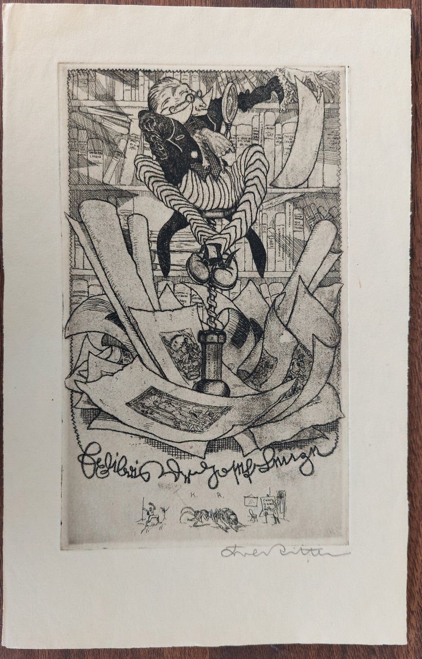 Dipinti: Exlibris Karl Ritter - Original Radierung signiert – Usato da Obfelden venduto da Exlibris-Art 1