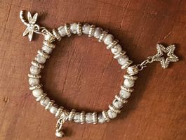 Armband grau silberf. maritim Strand