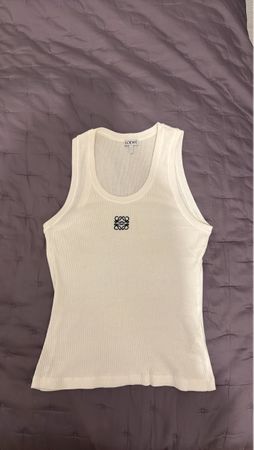 Loewe Tank Top, Rippstrick, Weiss, Grösse S - Sommer Must-Ha