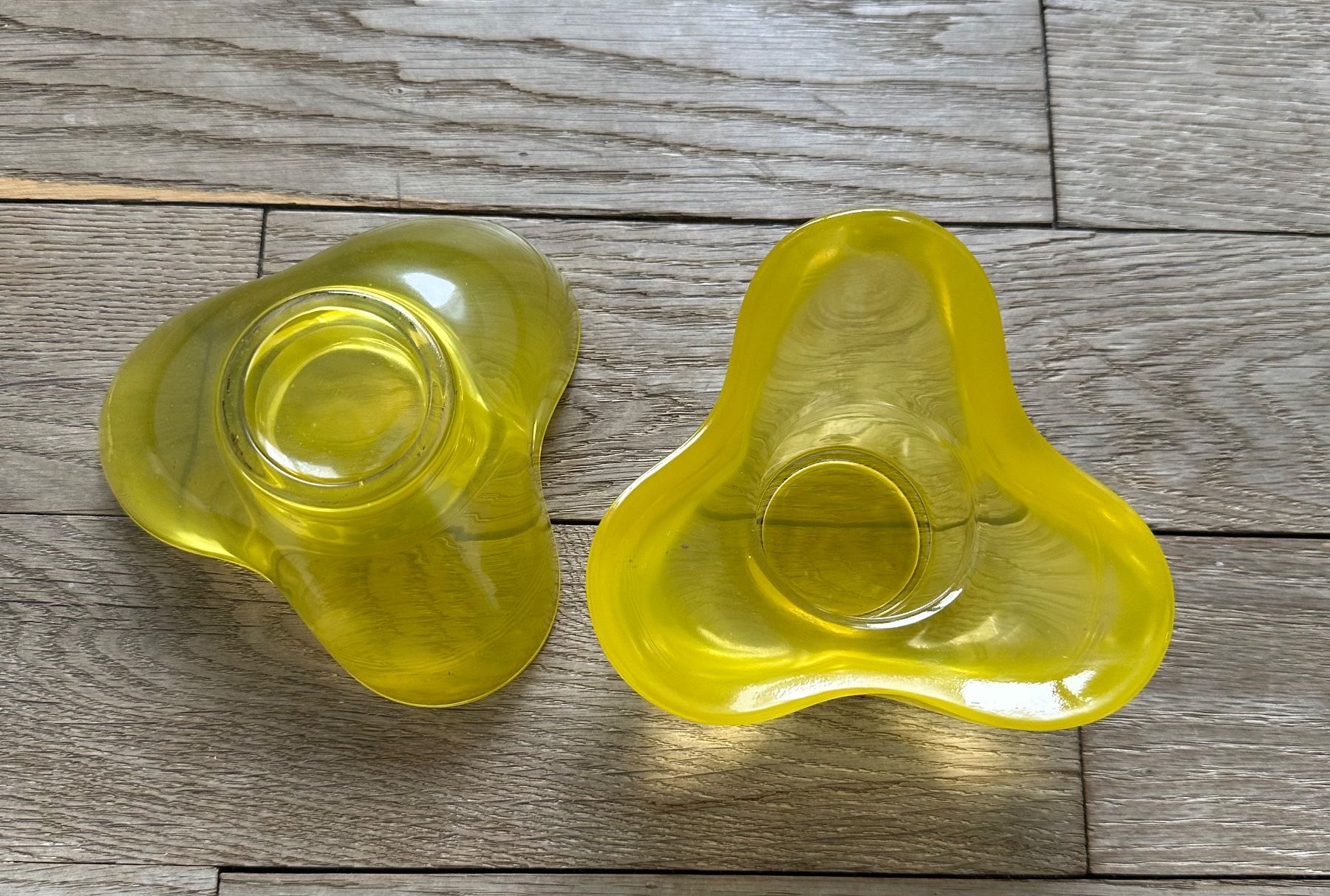 Villeroy & Boch Portacandele: Zitronengelbe Glaskerzenhalter Villeroy Boch – Usato da Luzern venduto da Mamutpe 3