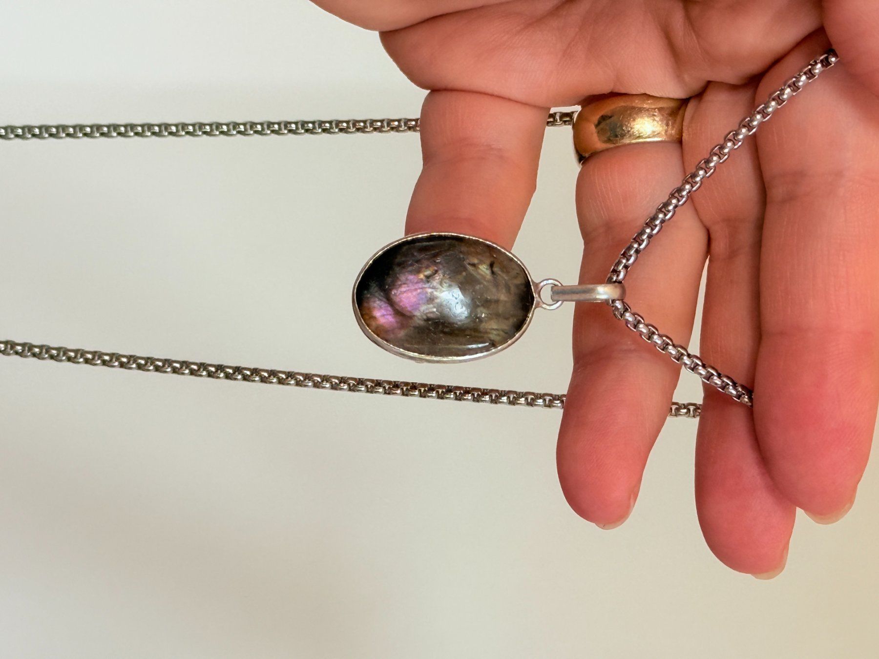 Catenine: Labradorite necklace – Nuovo e nell'imballaggio originale da Genève venduto da AGBERG 9