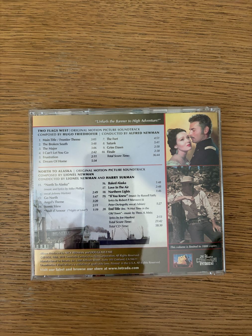 CD: CD TWO FLAGS WEST PAR HUGO FIEDHOFER – Usato da Geneve venduto da tigre69 1