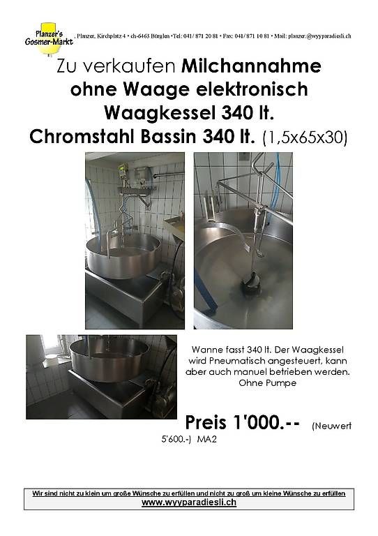 Toutes les machines: Milchannahme Kuh – D'occasion à Bürglen UR par Bedatell