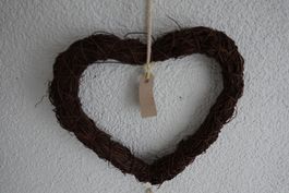 Herz aus Naturmaterialien Dekokranz, Vintage Look NEU