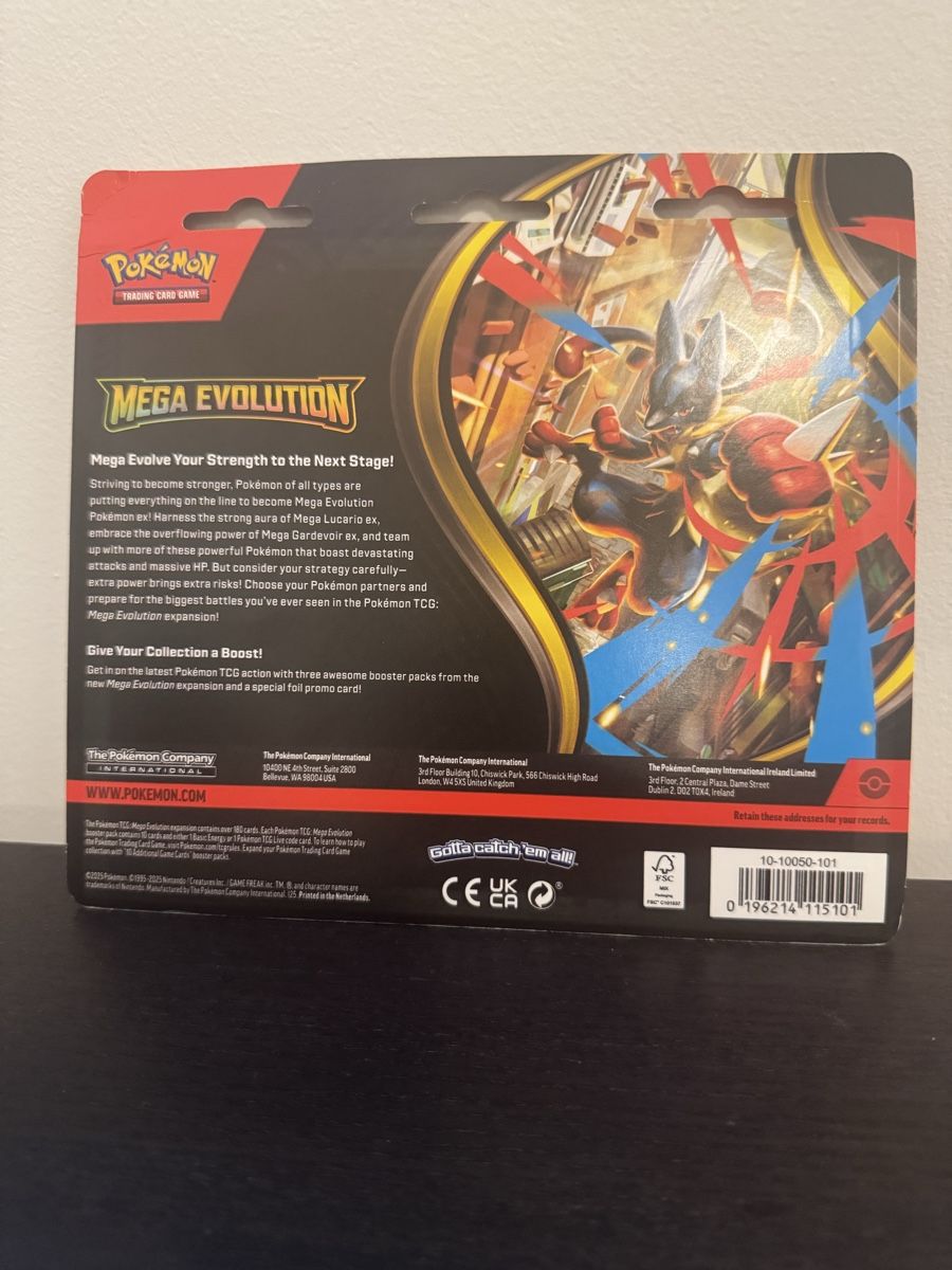 Pokémon Carte collezionabili: Pokemon Mega Evolution 3 Booster Pack Blister - Sealed - ENG – Nuovo e nell'imballaggio originale da Bellinzona venduto da TheCarden 3
