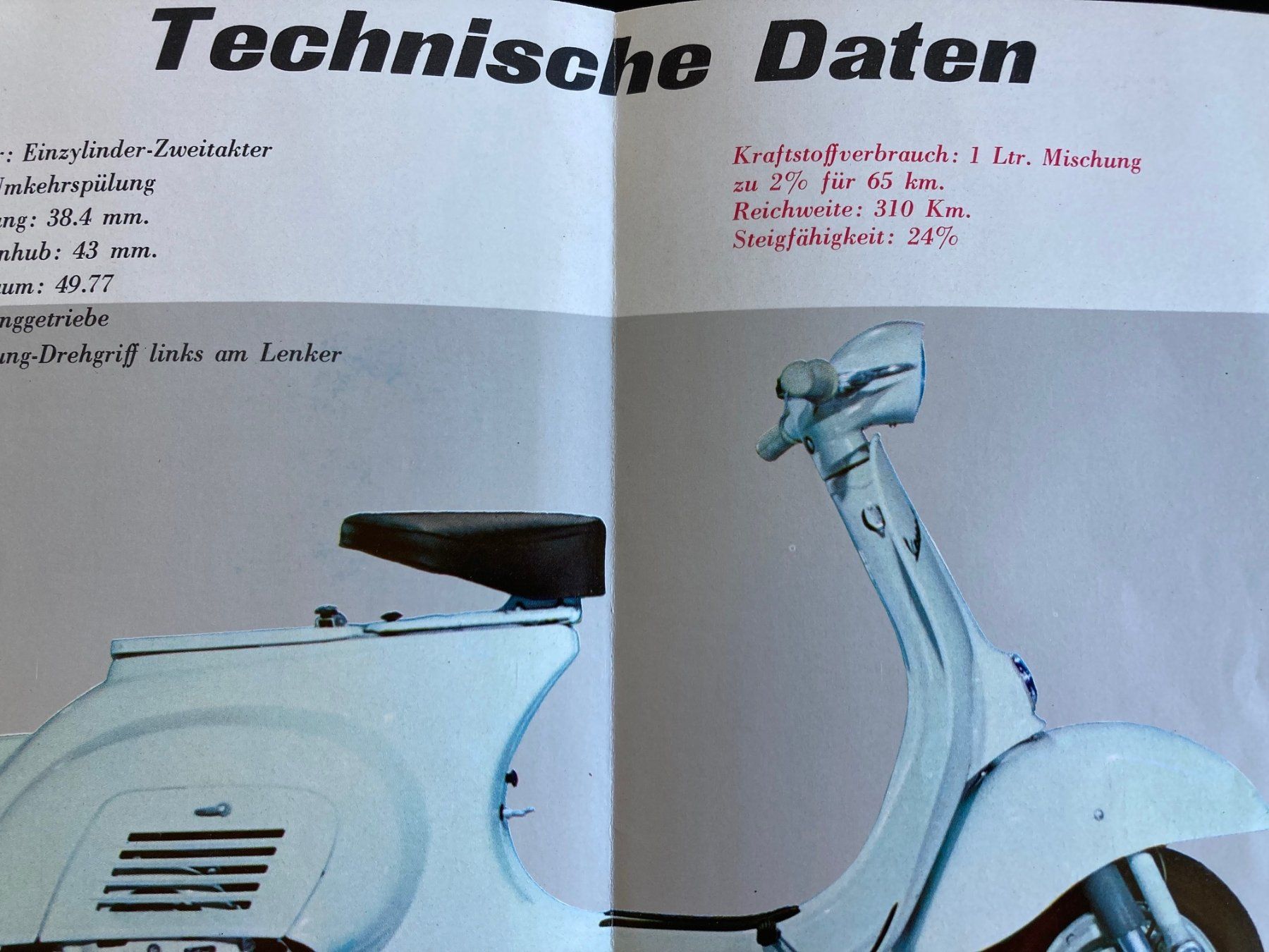 Vespa Tutti pezzi di ricambio per scooter: Vespa 50 Piaggio Prospekt 1964 – Usato da Dübendorf venduto da vesparazzo 1