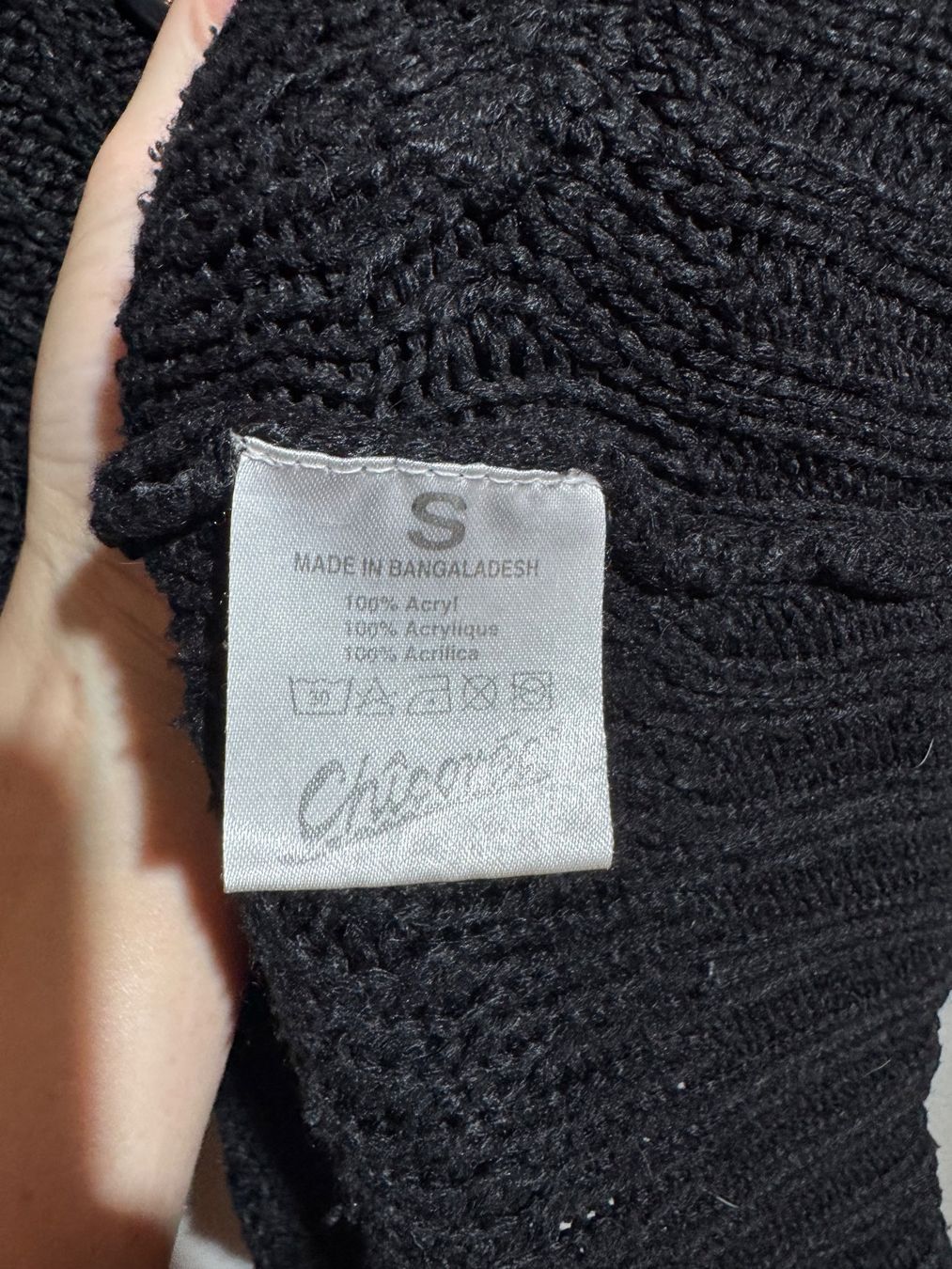 Giacche: Schwarze Strickjacke von Chicoree Gr. S – Usato da Grosswangen venduto da second_hand_dress 3