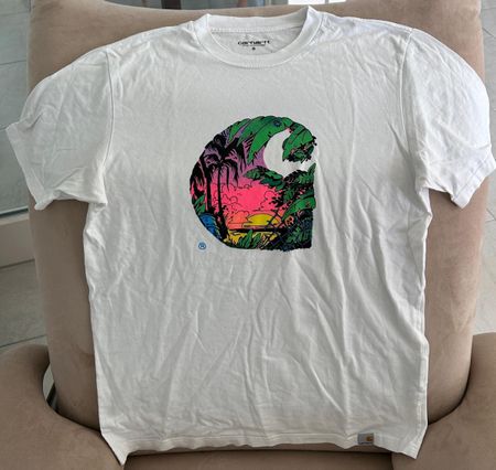 Carhartt T-Shirt, Weiss mit Print, Grösse S, Neuwertig!