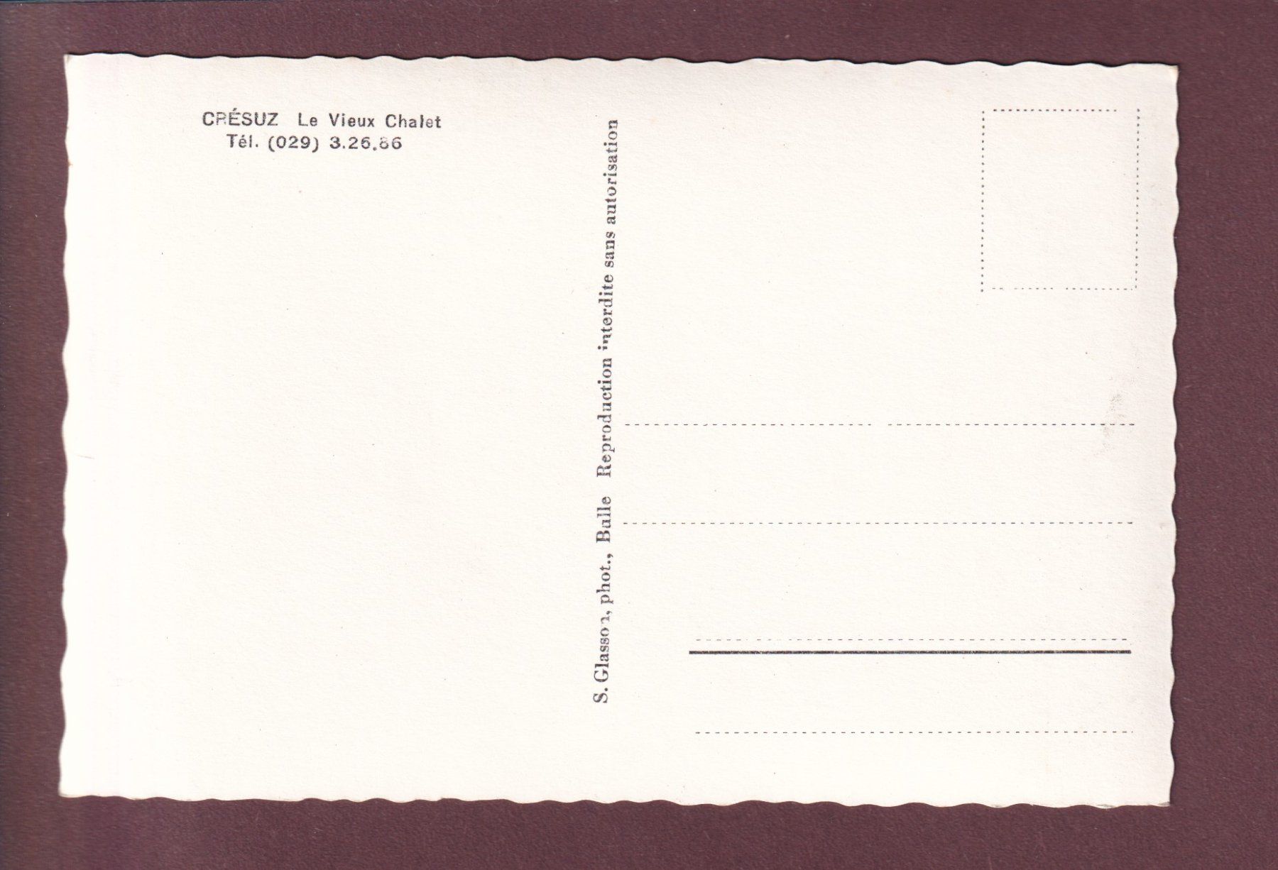 Cartoline postali: CRESUZ - Vieux Chalet – Usato da Pully venduto da nicecards 1