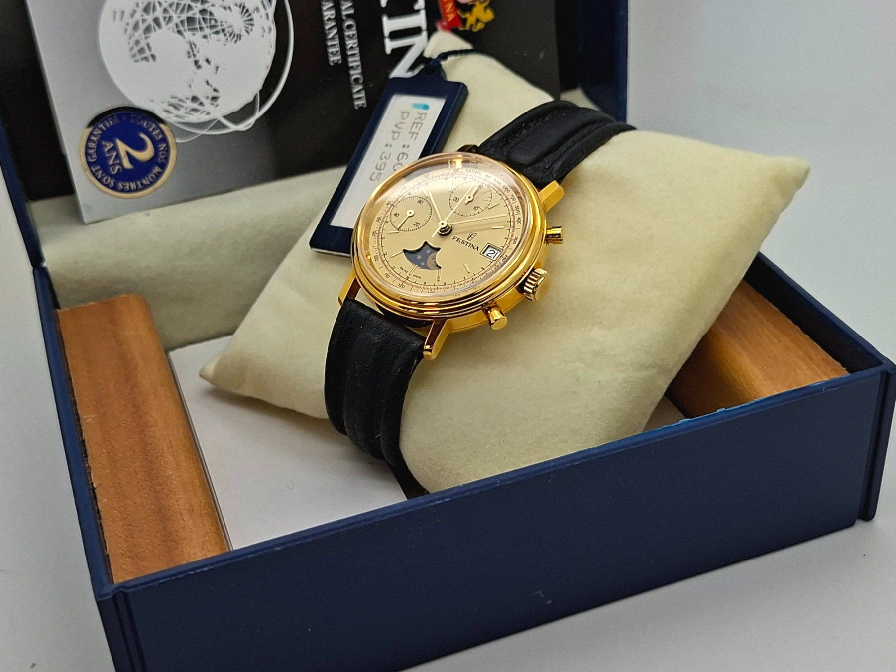 Valjoux Orologi: Chrono Valjoux 7768 moonphase – Nuovo e nell'imballaggio originale da Chexbres venduto da Finearts