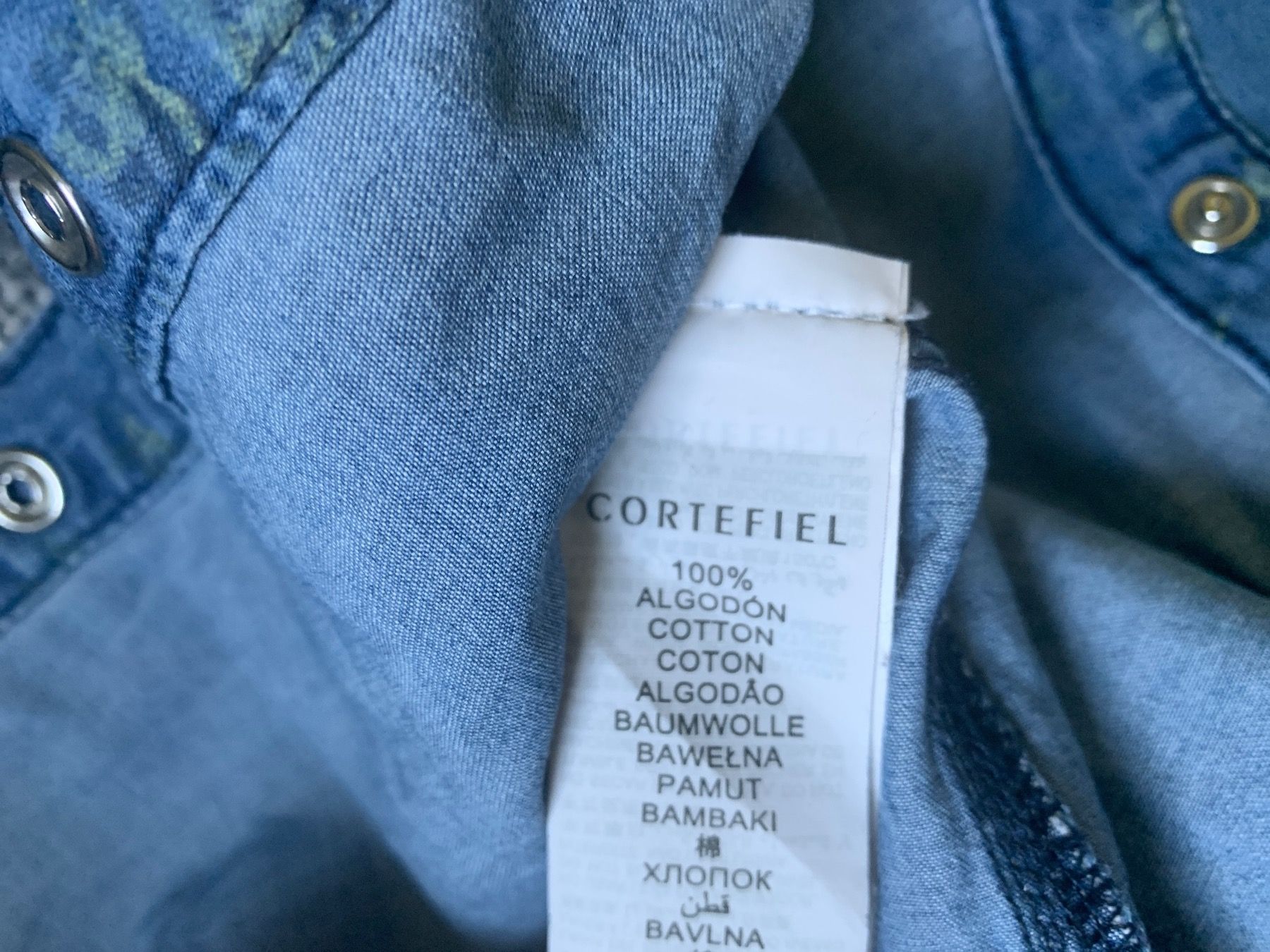 Camicette: Jeansbluse, mit Blumenmuster, Gr. S – Usato da Zürich venduto da Nora321 3