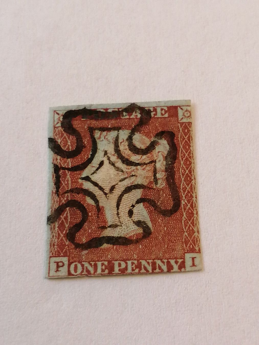Alle Briefmarken: One Penny Red 1841  – Gebraucht aus Happerswil von tschergi
