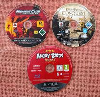 3 lose PS3 Games, Lord of the Rings, Angry Bird, Midnight