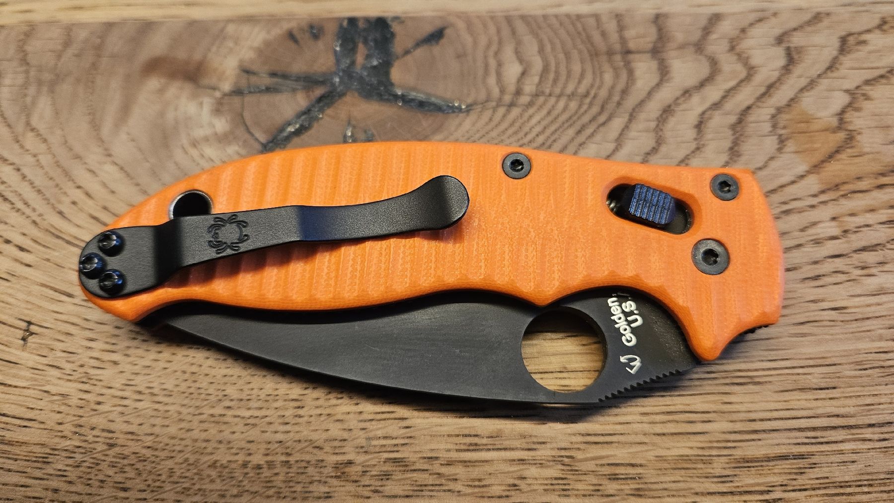 Spyderco Coltelli tascabile: Spyderco Manix 2 mit Custom Scales – Nuovo (secondo la descrizione) da Buchs AG venduto da thebull01 3