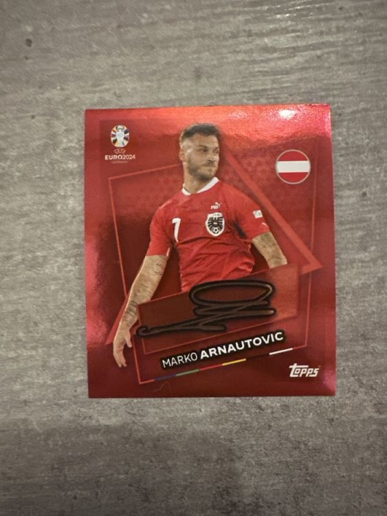 Autocollant Topps EURO 2024 - Star Gold Signature AUT SP Arnautovic (Autriche)