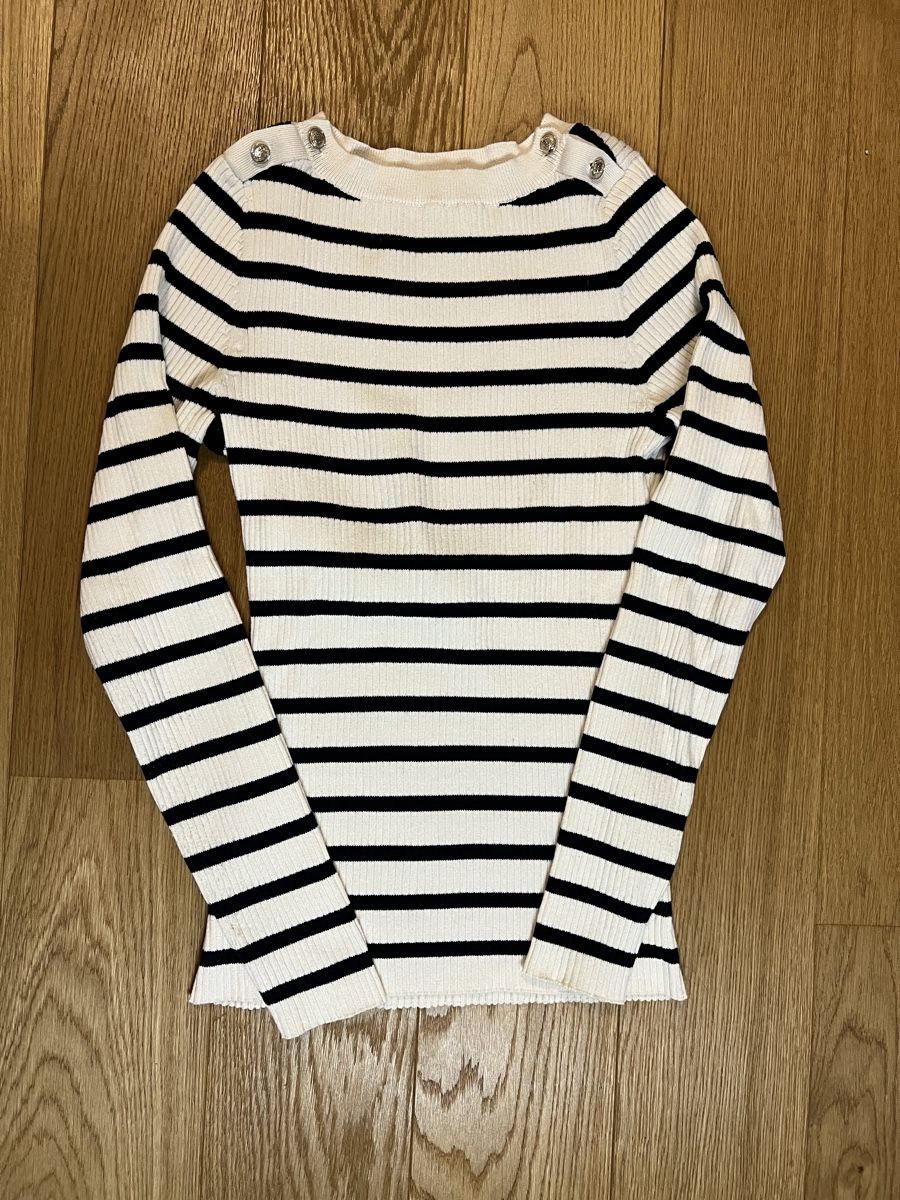 H&M T-shirt: Gestreiftes Langarmshirt – Nuovo (secondo la descrizione) da Frauenfeld venduto da vik_d96k 3
