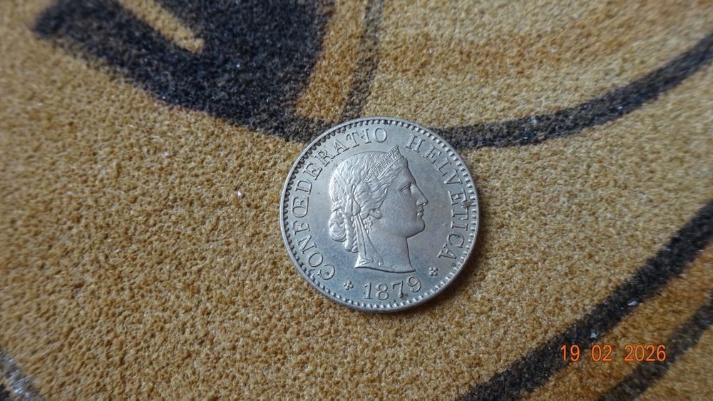 Tutti le monete: 5 Rappen 1879 Unz/Stgl – Usato da bassecourt venduto da Oursvert