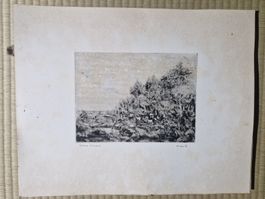wunderschöne Radierung Anton Bernhardsgrütter