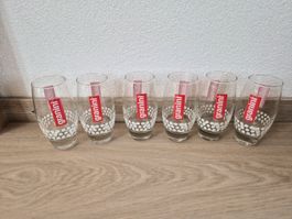 Lot de 6 verres Granini, état impeccable, comme neuf!