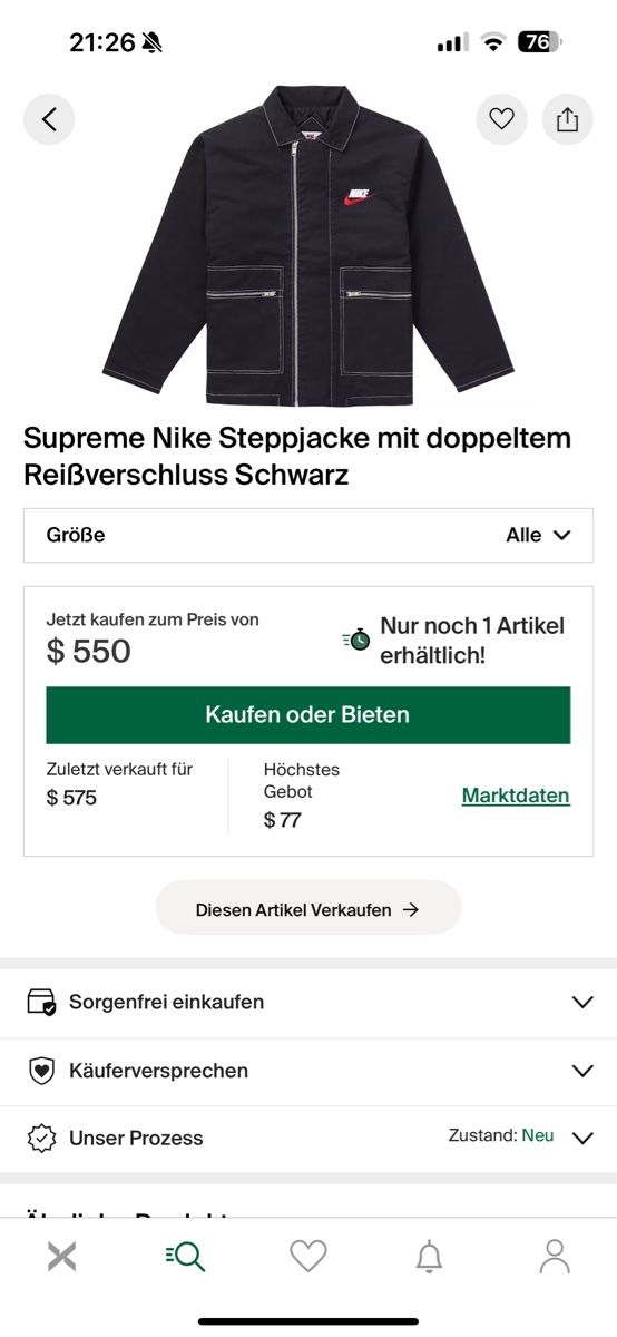 Supreme Giacche: Supreme X Nike Steppjacke – Usato da Arbon venduto da NoLimit28 6