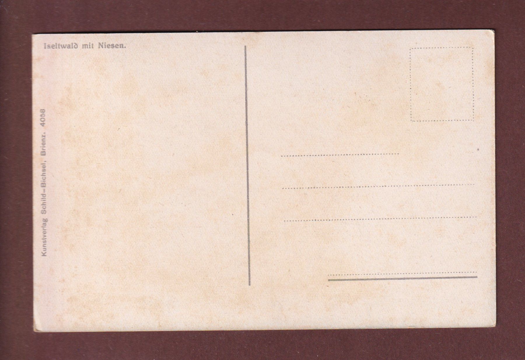Cartoline postali: ISELTWALD - Niesen – Usato da Pully venduto da nicecards-shop 1