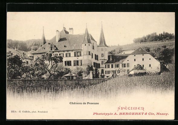 Cartoline postali: AK Peseux, Château de Peseux – Usato da Berlin venduto da bartko-reher